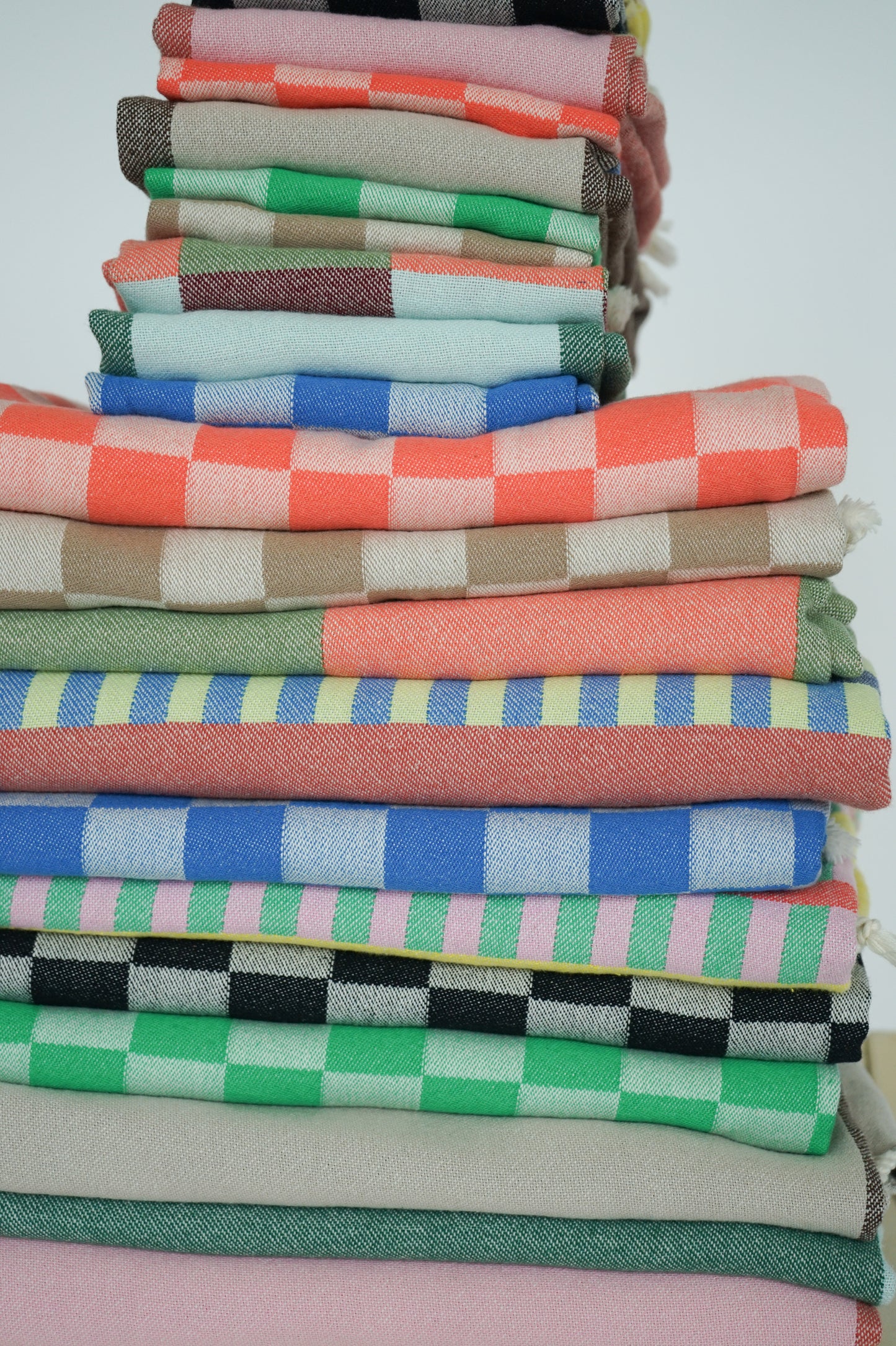 CHECK TURKISH TOWEL / GRASS
