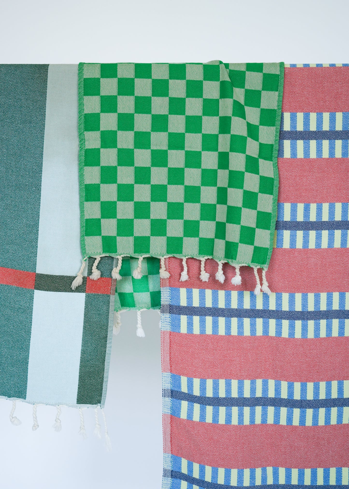 CHECK TURKISH TOWEL / GRASS