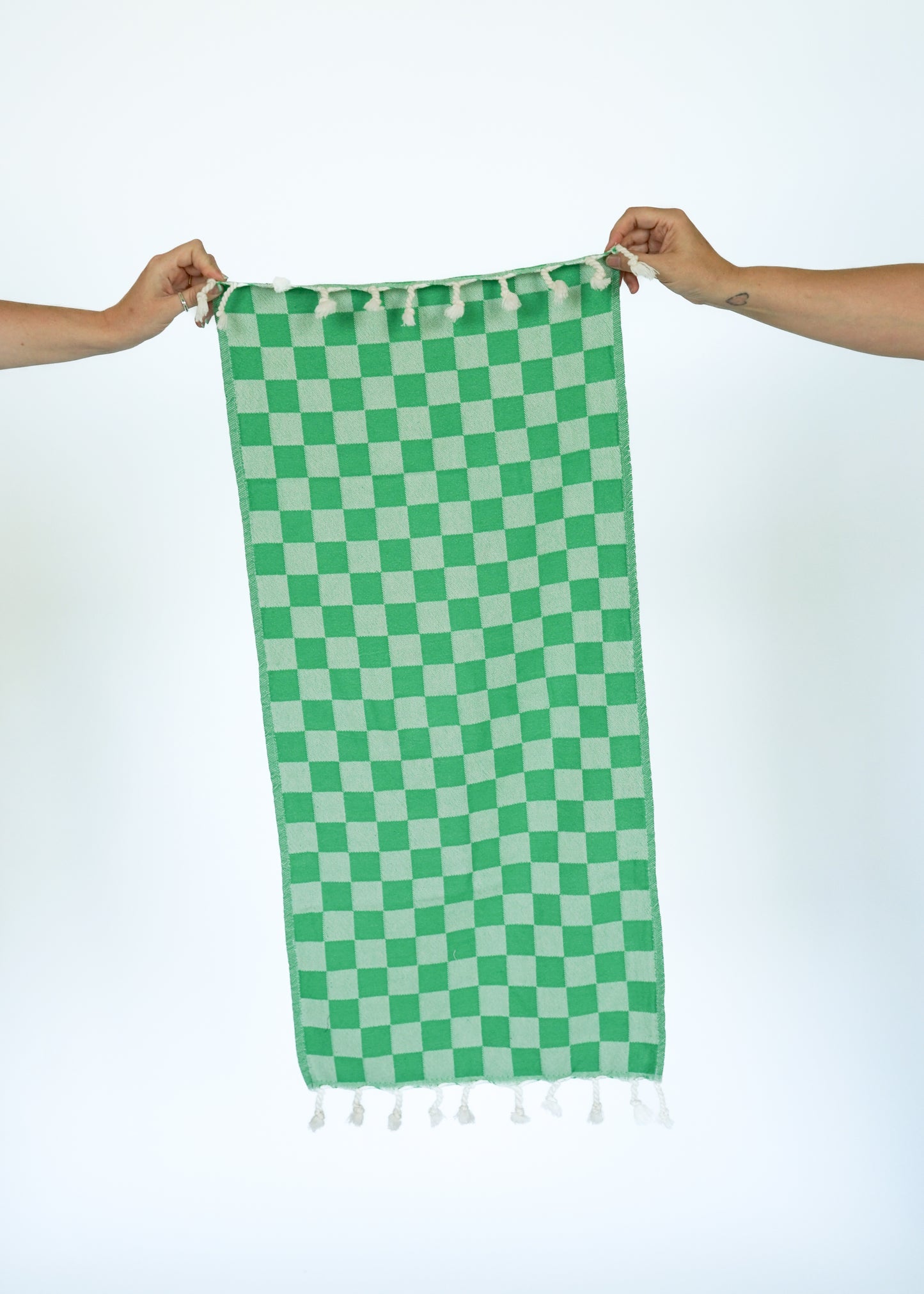 CHECK TURKISH TOWEL / GRASS