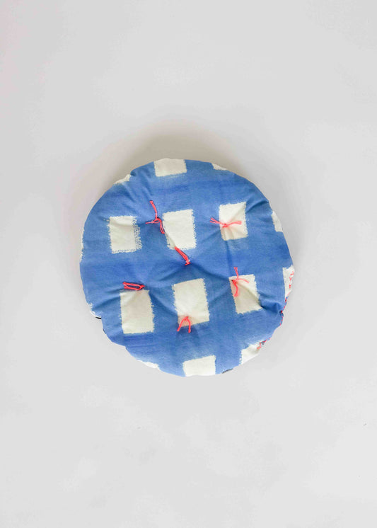 LIL' CIRCLE CLOUD CUSHION / PERIWINKLE PLAID