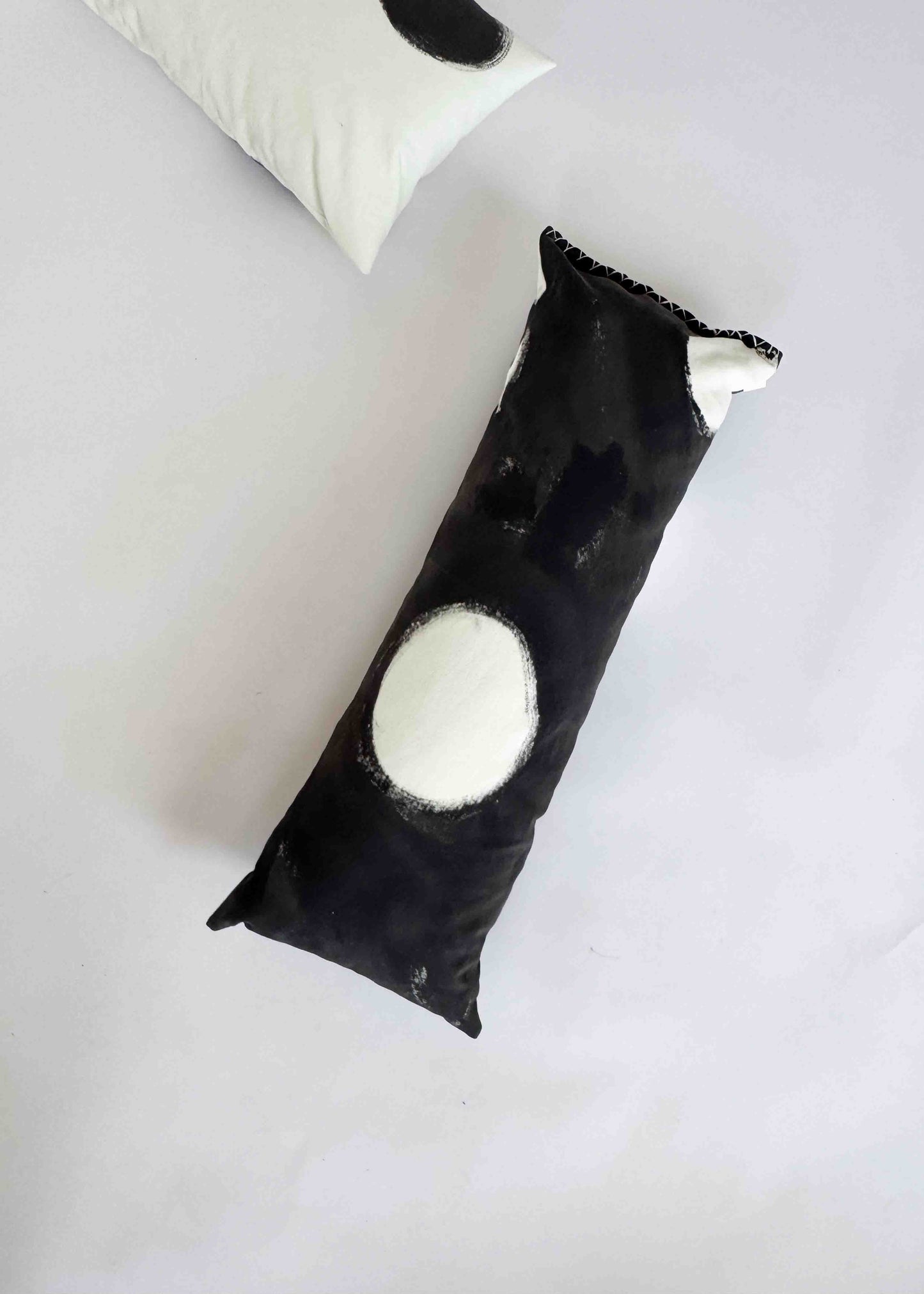 BOLSTER CLOUD CUSHION / WHITE DOTS