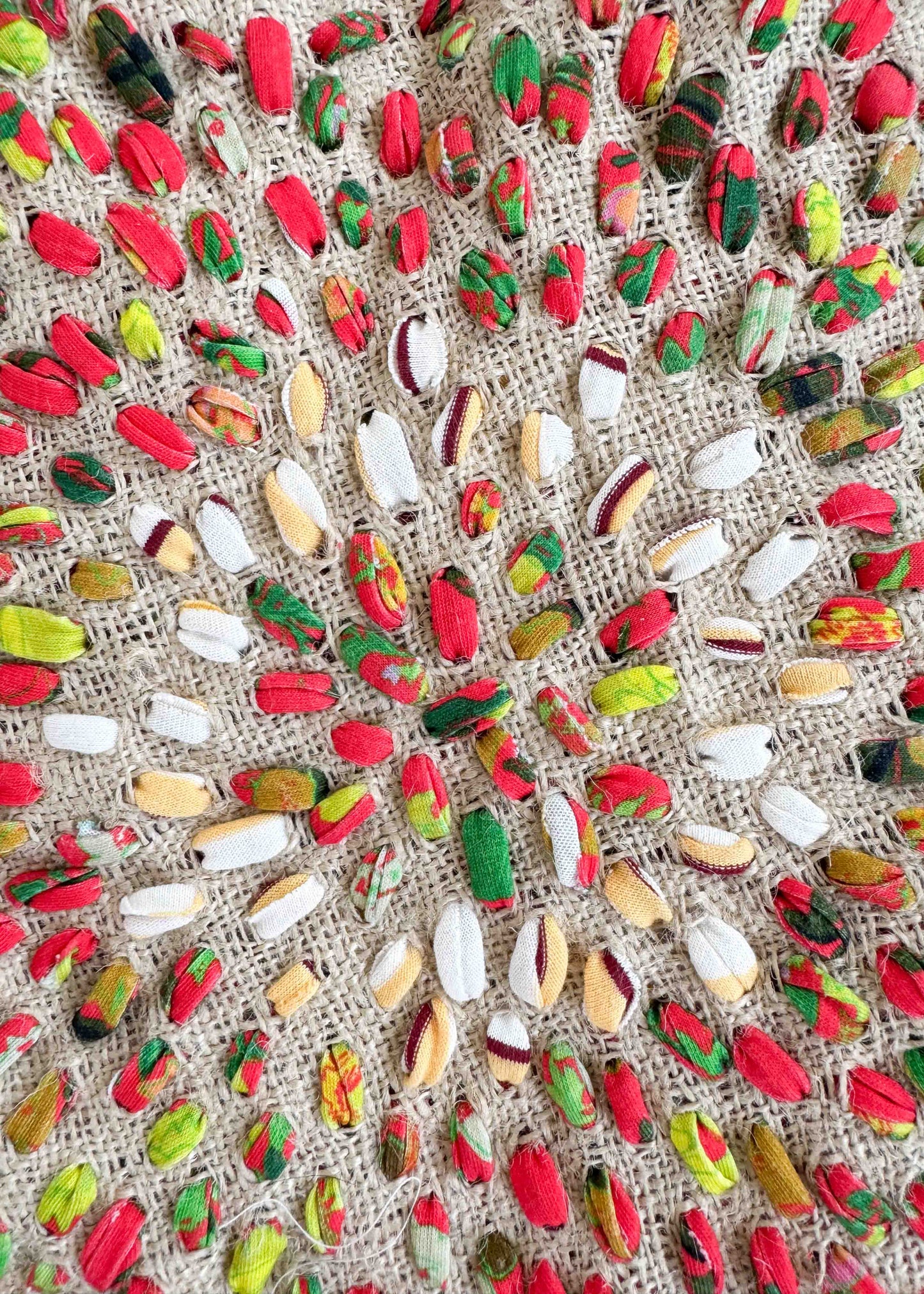 SMALL CIRCLE RAG TIE / PUNCHFLOWER STRIPE