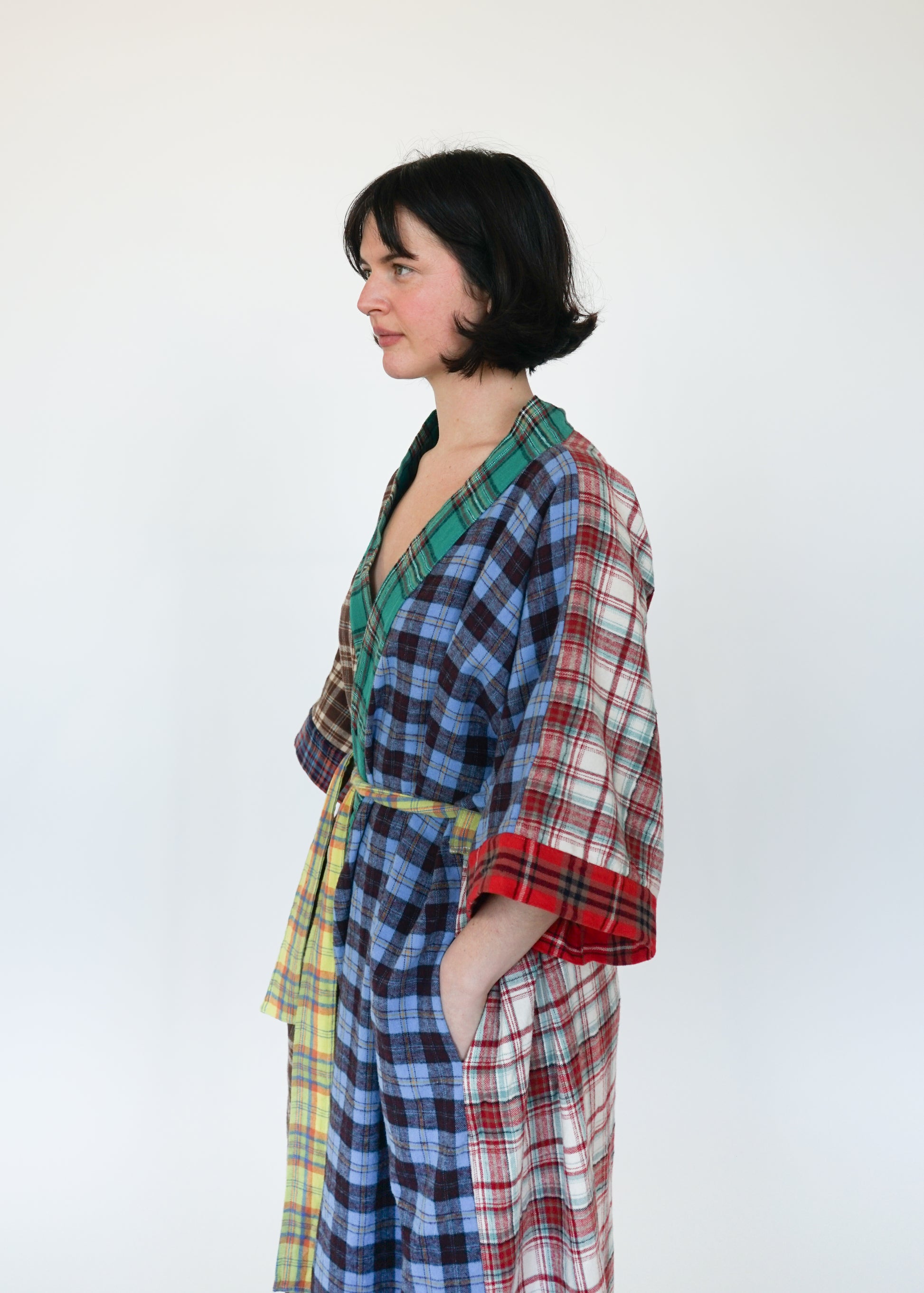 FLANNEL ROBE DAD PLAID – STATE - Main Image