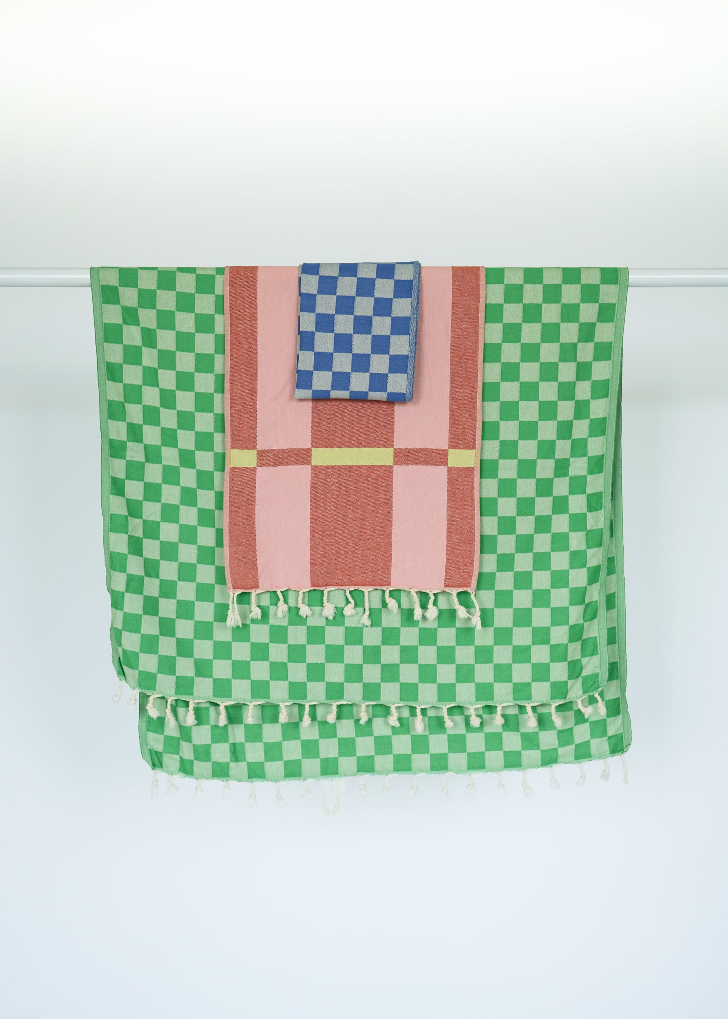 CHECK TURKISH TOWEL / GRASS