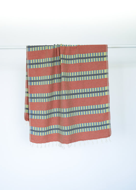 LATTICE TURKISH TOWEL / RUM PUNCH