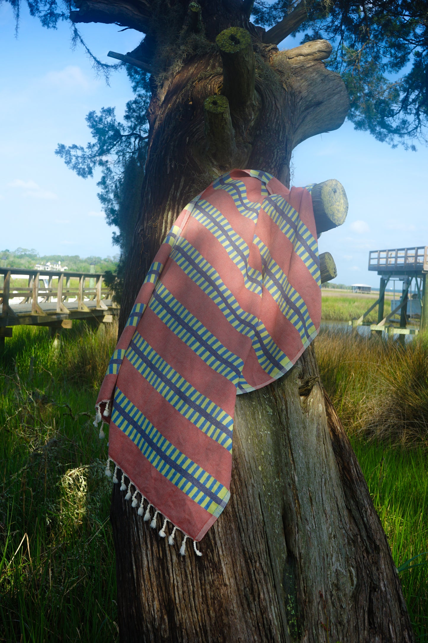 LATTICE TURKISH TOWEL / RUM PUNCH