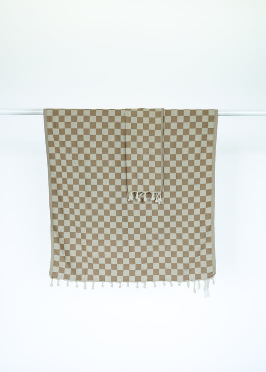 CHECK TURKISH TOWEL / OAT