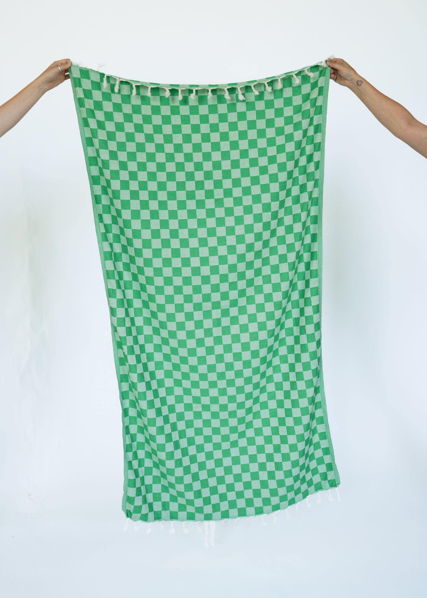 CHECK TURKISH TOWEL / GRASS